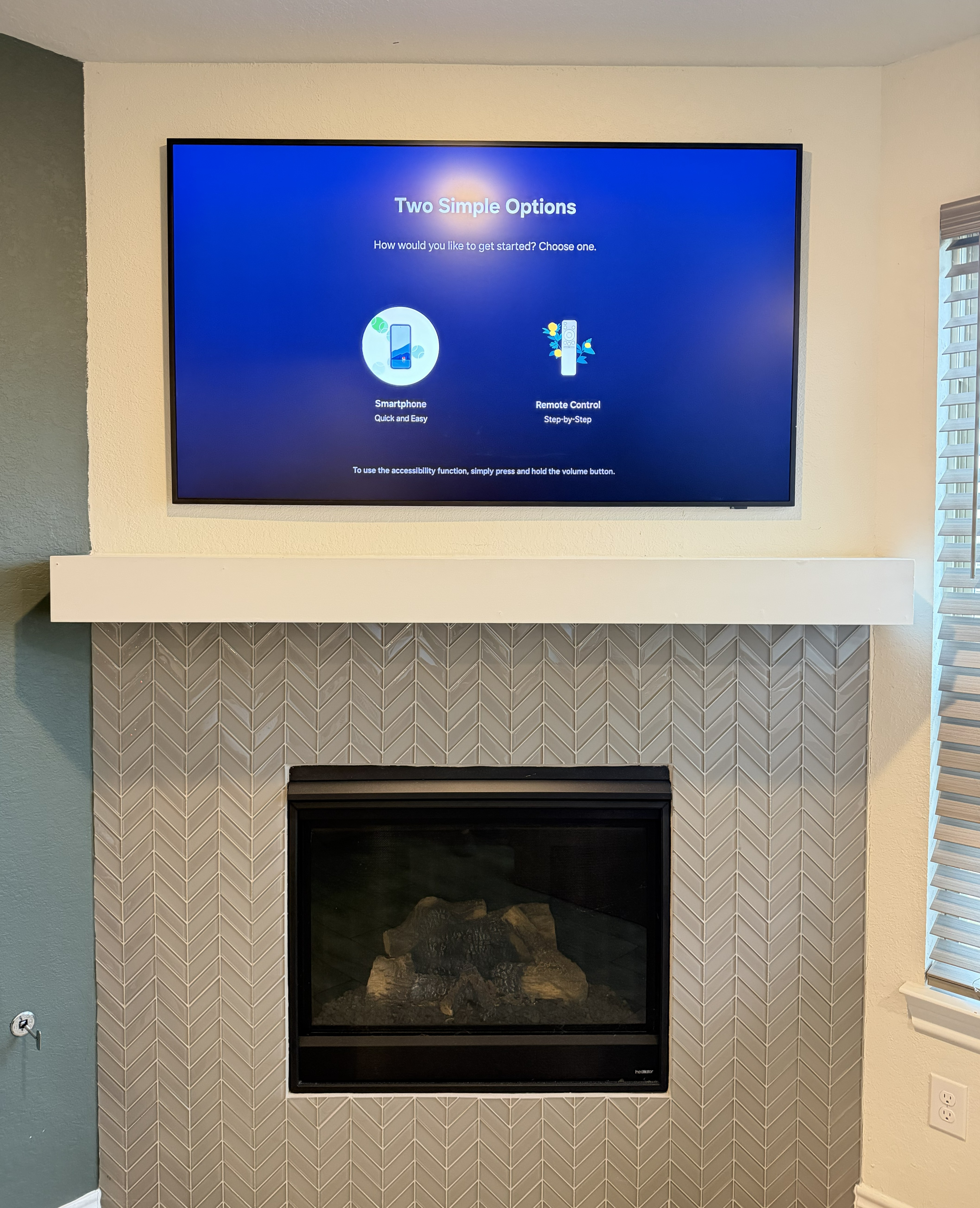 Samsung Frame TV no-gap flush wall mount, Houston TX #1